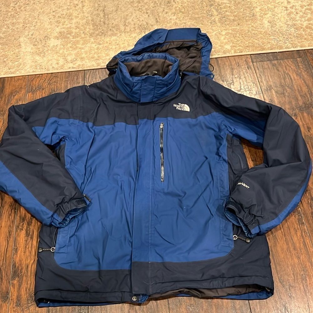 VTG‎ The North face HYVENT men’s size L jacket blue in GUC wash and wear